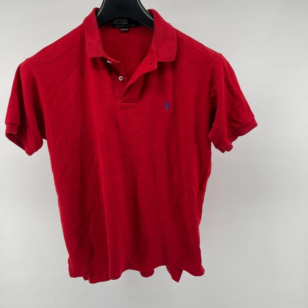 Vintage Polo Ralph Lauren Polo Shirt Mens‎ Large Red Made in USA